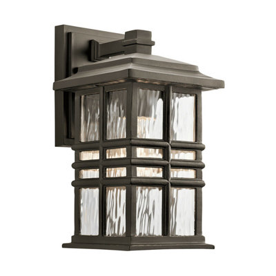 Stylish Outdoor Ip44 1 Bulb Wall Light Lantern In Olde Bronze Finish from B&Q