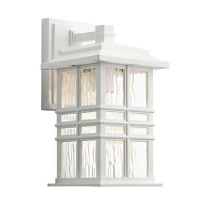 Stylish Outdoor Ip44 Wall Light Lantern With White Led E27 Bulb from B&Q