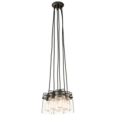 Stylish 6 Bulb Olde Bronze Pendant Light For Modern Interiors from B&Q