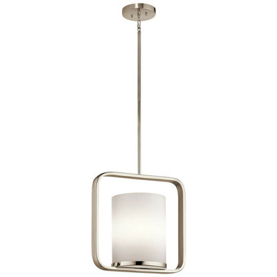 Stylish 1 Bulb Ceiling Pendant Light In Polished Nickel For Modern Interiors from B&Q