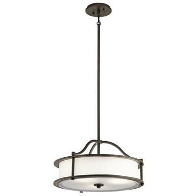 Elegant 3-Bulb Classic Pewter Ceiling Pendant Light Fitting With E27 Socket from B&Q