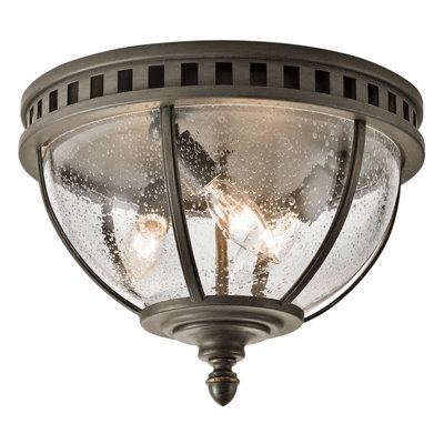 Elegant Outdoor Ip44 3 Bulb Flush Light For Low CeilingsLondonderry Led E14 40W from B&Q