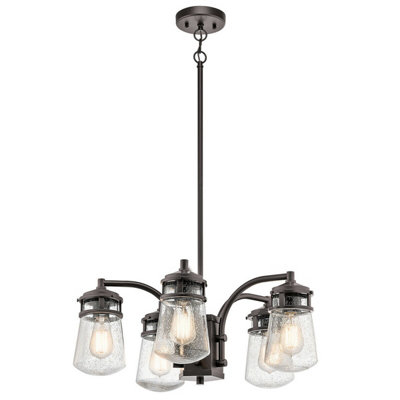 Stylish Outdoor Ip44 5 Bulb Chandelier In Architectural BronzeLed E27 75W from B&Q