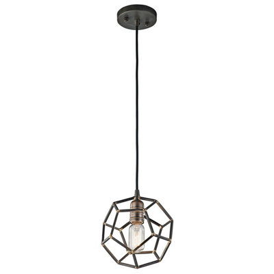  - Stylish Raw Steel 1 Bulb Ceiling Pendant Light Fixture For Modern Interiors