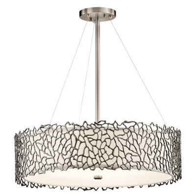 Elegant 4 Bulb Classic Pewter Ceiling Pendant Light For Modern Interiors from B&Q