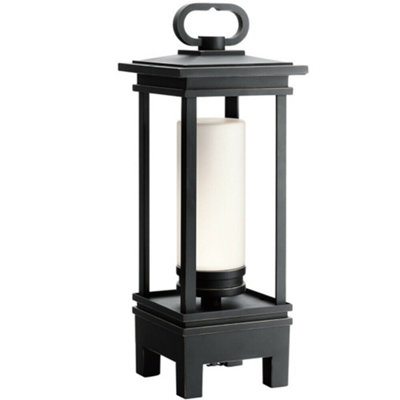 Stylish Outdoor Ip44 Bluetooth Lantern With Led Bulb In Rubbed Bronze Finish from B&Q