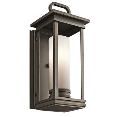 Stylish Outdoor Ip44 Wall Sconce Light In Rubbed Bronze Finish With E27 Led Bulb Socket from B&Q