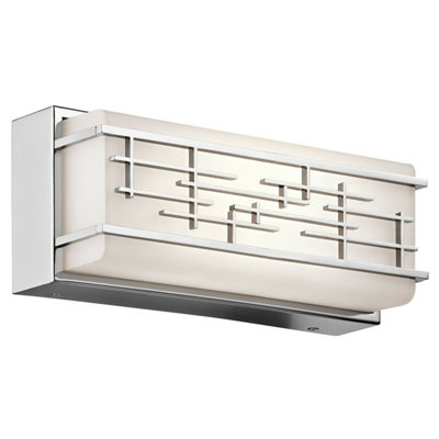 Stylish Outdoor Ip44 Twin Wall Light Sconce With Chrome Finish And 14W Led Bulb from B&Q