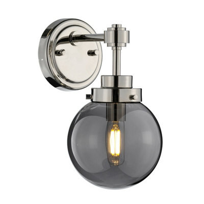 Elegant Wall Light Sconce With Polished Nickel Finish And Led Bulb from B&Q