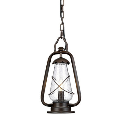 Elegant Outdoor Ip44 Chain Lantern In Old Bronze With Led E14 Bulb Fitting from B&Q