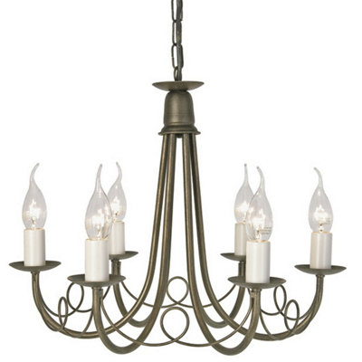  - Elegant 6 Bulb Black Gold Led Chandelier Pendant Light For Stylish Interiors