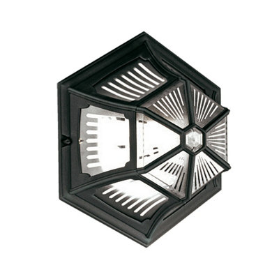 Elegant Outdoor Ip44 Black Led Flush Light For Low Ceilings from B&Q