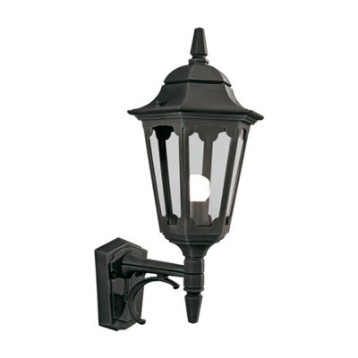 Stylish Outdoor Ip44 Wall Light Sconce With Black Finish And E27 Bulb Socket from B&Q