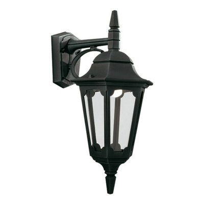 Stylish Outdoor Ip44 Wall Light Sconce With Black Finish And E27 Socket For Led Bulbs from B&Q
