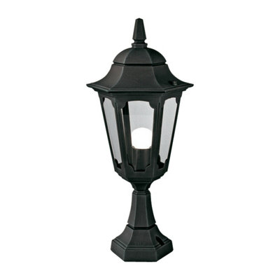 Stylish Outdoor Ip44 Black Led Pedestal Lamp With E27 Bulb Socket from B&Q