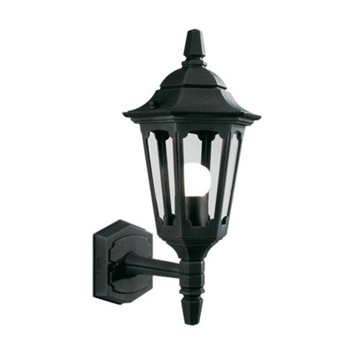 Stylish Outdoor Ip44 Wall Light Sconce In Black With E27 Socket For 100W Bulb from B&Q