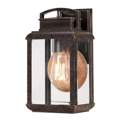 Elegant Outdoor Ip44 Wall Light In Imperial Bronze With Led E27 Bulb from B&Q