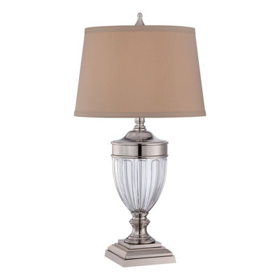 Sleek Highly Polished Nickel Table Lamp With Led E27 Bulb from B&Q