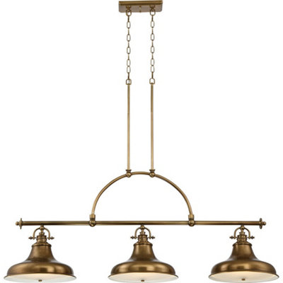 Stylish Weathered Brass 1 Bulb Ceiling Pendant Light With E27 Socket from B&Q