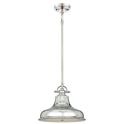 Elegant Imperial Silver 1 Bulb Ceiling Pendant Light With E27 Socket from B&Q