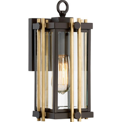 Stylish Outdoor Ip44 Wall Light In Western Bronze With Led E27 100W Bulb from B&Q