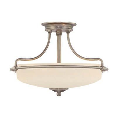 Elegant 3 Bulb Semi Flush Mount Light In Polished Chrome With Led E27 Fittings from B&Q