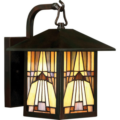 Outdoor Ip44 Valiant Bronze Led Wall Light With E27 Socket from B&Q