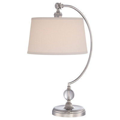  - Elegant Highly Polished Nickel Table Lamp With Led E27 Bulb