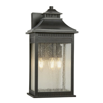 Elegant Outdoor Ip44 3 Bulb Wall Light In Imperial Bronze Finish from B&Q