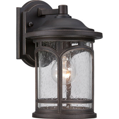 Stylish Outdoor Ip44 Wall Light In Palladian Bronze With Led E27 Bulb from B&Q