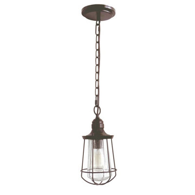 Stylish Ip23 1 Bulb Chain Lantern In Western Bronze Finish from B&Q