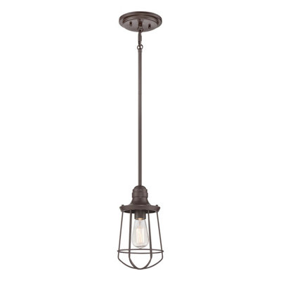 Stylish Outdoor 1 Bulb Ceiling Pendant Light In Western Bronze from B&Q
