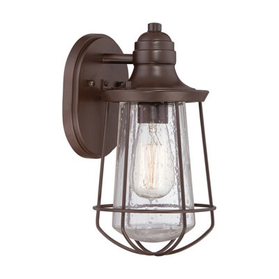 Stylish Outdoor Ip44 Wall Light In Western Bronze With Led E27 Bulb from B&Q