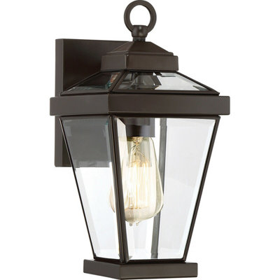 Elegant Outdoor Ip44 Wall Light Lantern In Western Bronze With Led E27 Bulb from B&Q