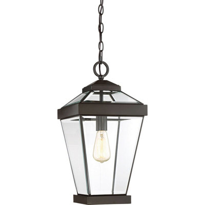 Stylish Ip23 1 Bulb Chain Lantern Light In Western Bronze Finish from B&Q