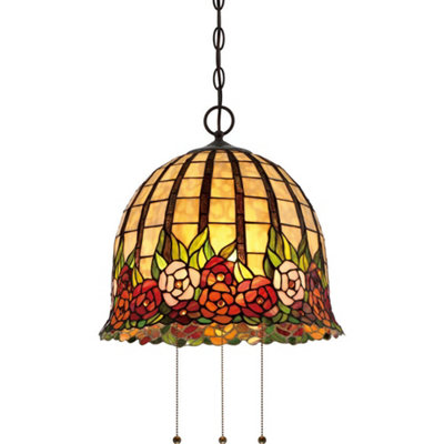 Elegant 3 Bulb Pendant Light Fitting In Imperial Bronze With Led E27 100W Bulbs from B&Q