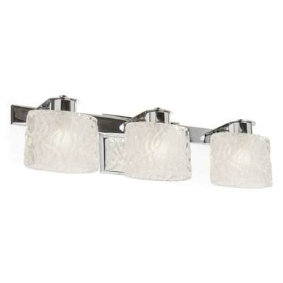 Stylish Ip44 Polished Chrome 3 Bulb Wall Light Sconce With Led G9 Bulbs from B&Q