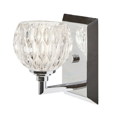 Stylish Ip44 Polished Chrome Wall Light Sconce With Led G9 Bulb from B&Q