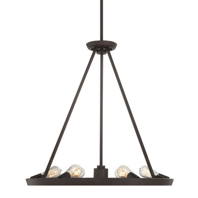 Elegant 6 Bulb Western Bronze Chandelier Pendant Light With Led Gu10 Bulbs from B&Q