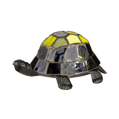 Vintage Bronze Turtle Tortoise Table Lamp With Tiffany Style Led Shade from B&Q