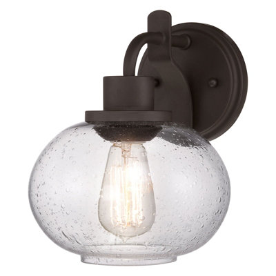 Traditional Wall Light Sconce With Clear Shade And Old Bronze Finish from B&Q