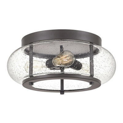 B&Q Elegant Old Led Flush For Low Ceilings - 1 Bulb E27 60W Bronze/Light