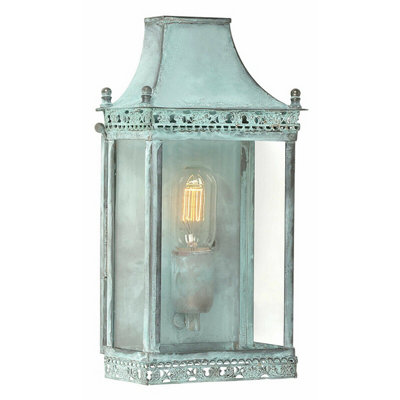 Stylish Outdoor Ip44 Wall Light Sconce With Verdigris Finish And E27 Socket from B&Q