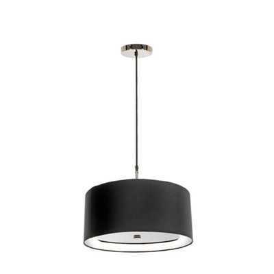 Stylish Black 3 Bulb Ceiling Pendant Light With Led E27 60W Bulbs from B&Q