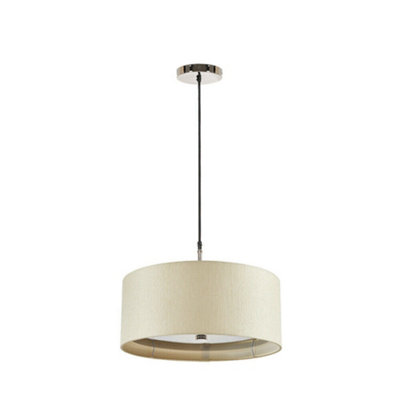 Elegant 3 Bulb Cream Ceiling Pendant Light With E27 Led Fittings from B&Q