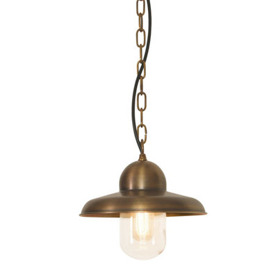 Outdoor Aged Brass Ip44 1 Bulb Ceiling Lantern With Led E27 Socket from B&Q