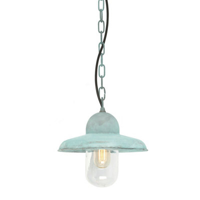 Stylish Outdoor Ip44 Chain Lantern With Verdigris Finish And E27 Bulb Compatibility from B&Q