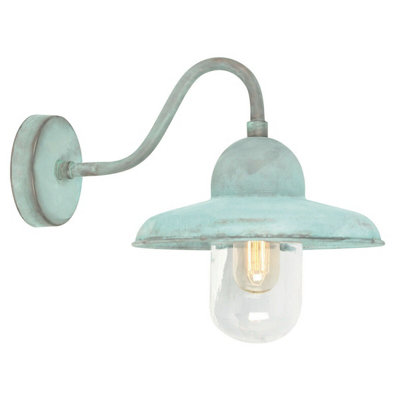 Elegant Outdoor Ip44 Wall Light Sconce With Verdigris Finish And Led Bulb Compatibility from B&Q