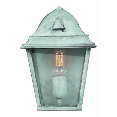 Stylish Outdoor Ip44 Wall Light Sconce With Verdigris Finish For Exterior Use from B&Q