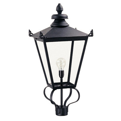  - Stylish Ip23 Black Led Lantern Head For E27 BulbsPerfect For Outdoor Lighting